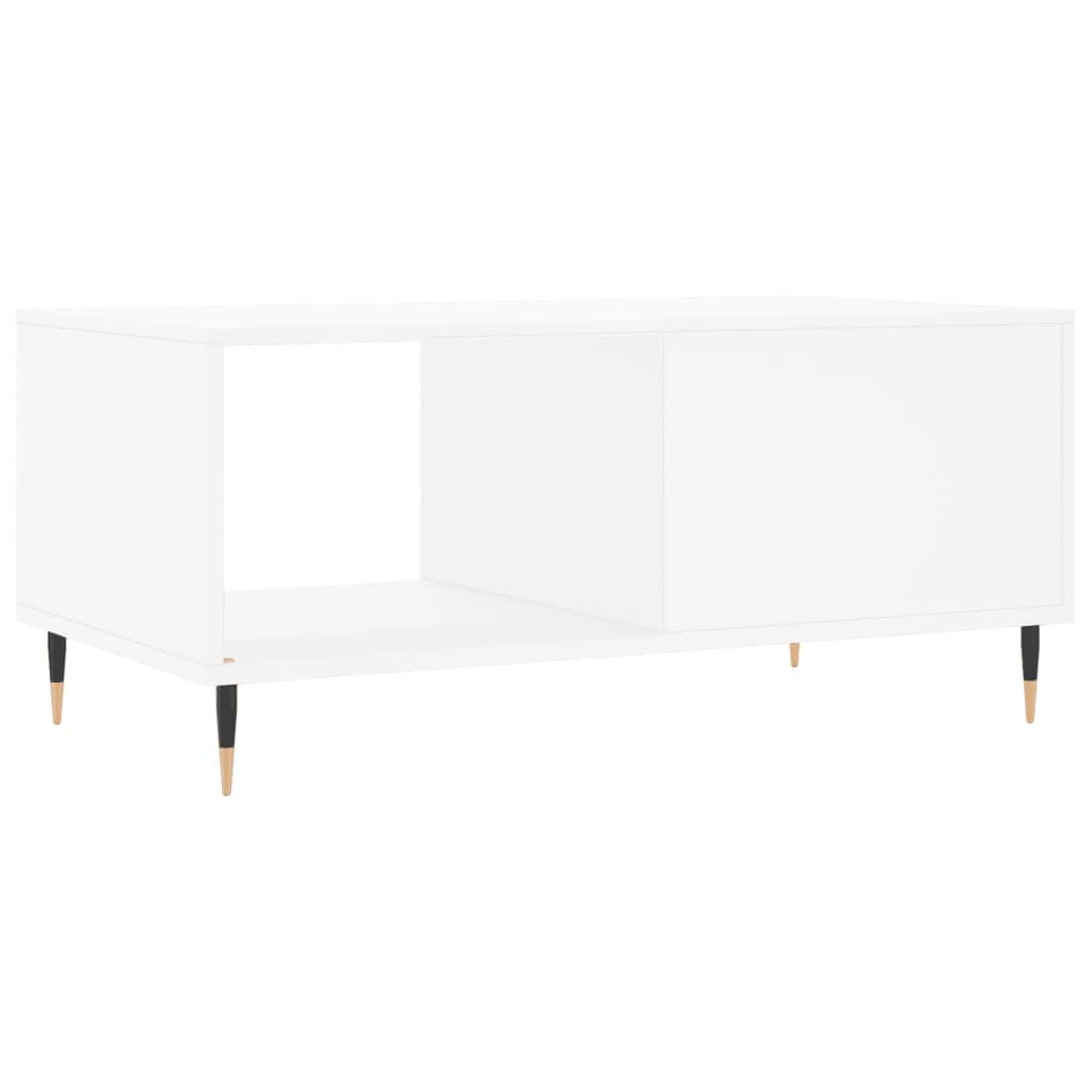 Tavolino da Salotto Bianco 90x50x40 cm in Legno Multistrato 829188