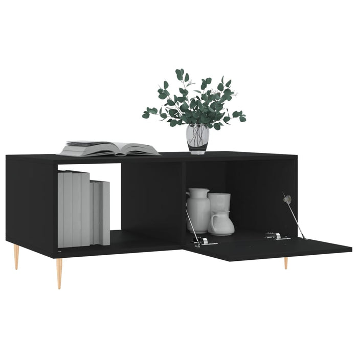 Tavolino da Salotto Nero 90x50x40 cm in Legno Multistrato 829197