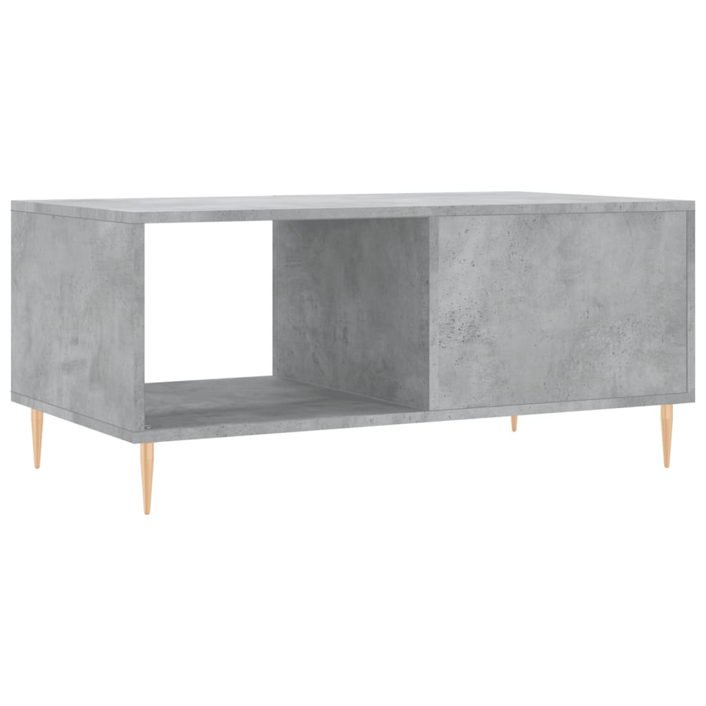 Tavolino da Salotto Grigio Cemento 90x50x40cm Legno Multistrato 829200