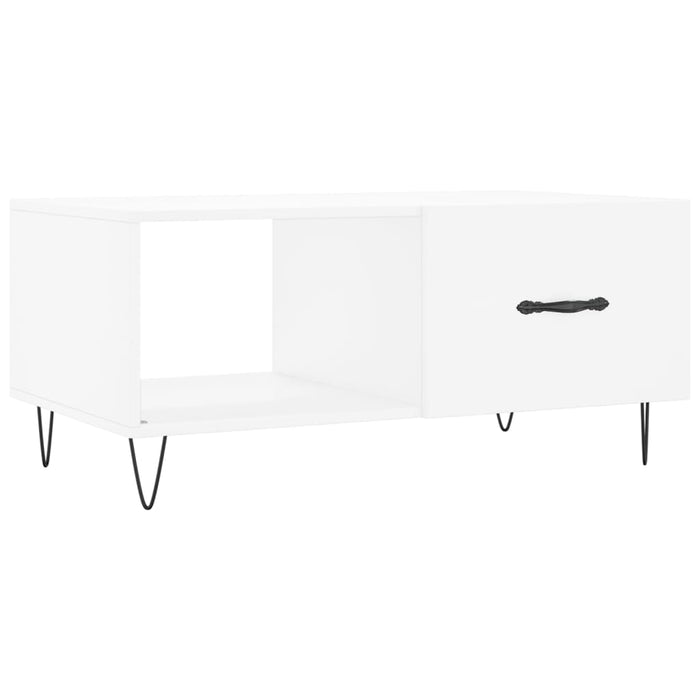 Tavolino da Salotto Bianco 90x50x40 cm in Legno Multistrato 829204