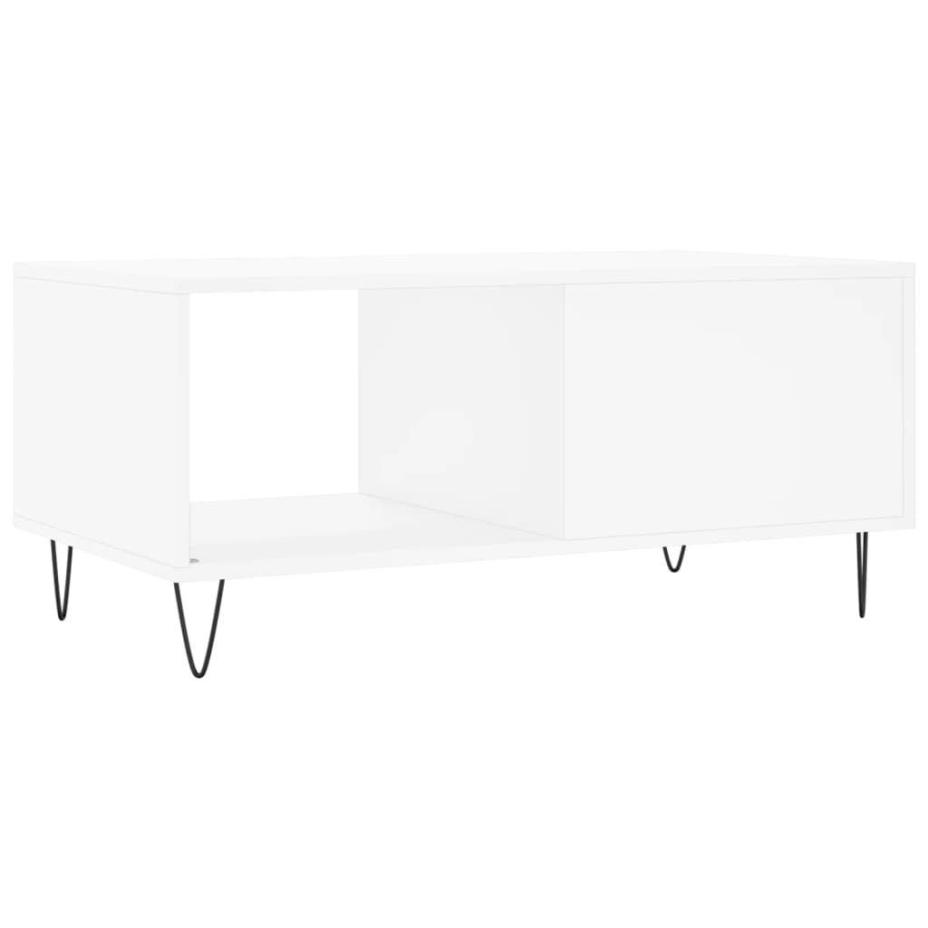 Tavolino da Salotto Bianco 90x50x40 cm in Legno Multistrato 829204