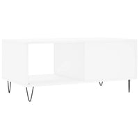 Tavolino da Salotto Bianco 90x50x40 cm in Legno Multistrato 829204