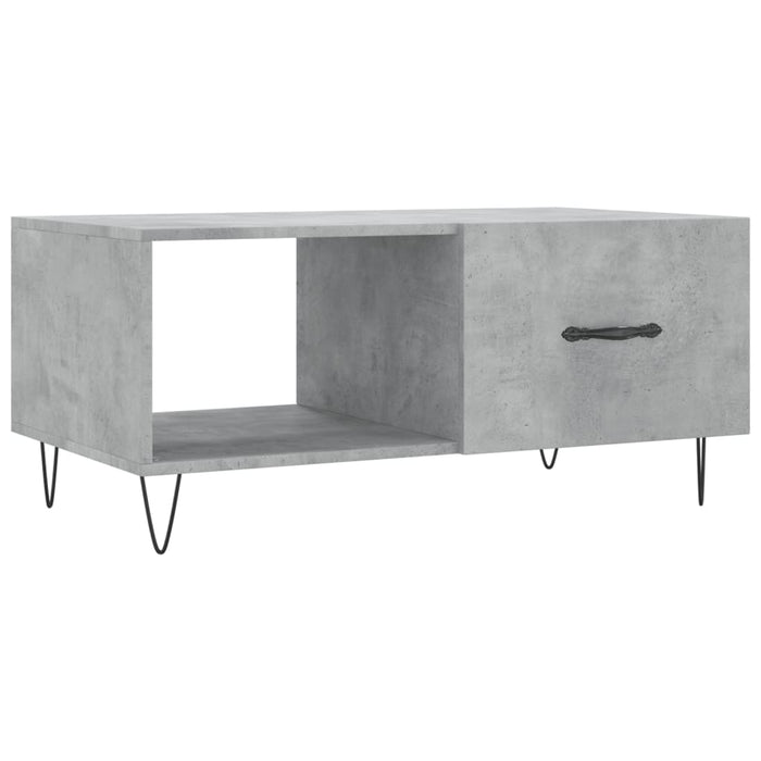 Tavolino da Salotto Grigio Cemento 90x50x40cm Legno Multistrato 829208