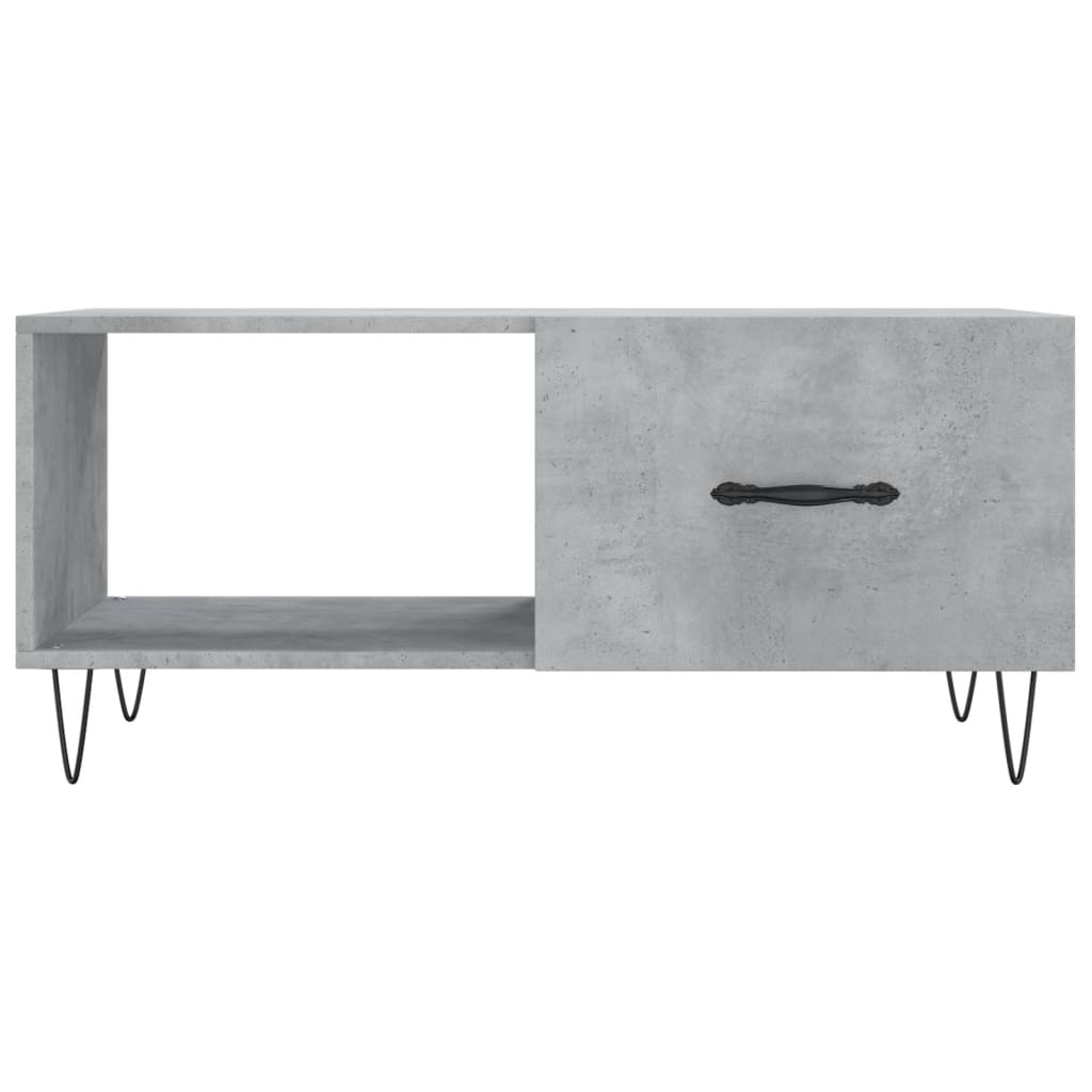 Tavolino da Salotto Grigio Cemento 90x50x40cm Legno Multistrato 829208