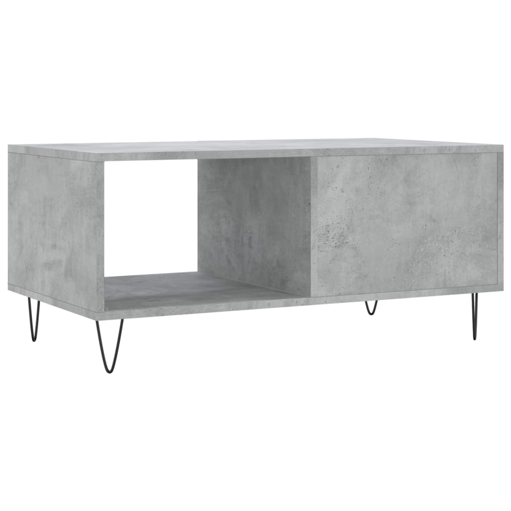 Tavolino da Salotto Grigio Cemento 90x50x40cm Legno Multistrato 829208