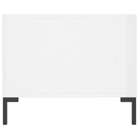 Tavolino da Salotto Bianco Lucido 90x50x40 cm Legno Multistrato 829214