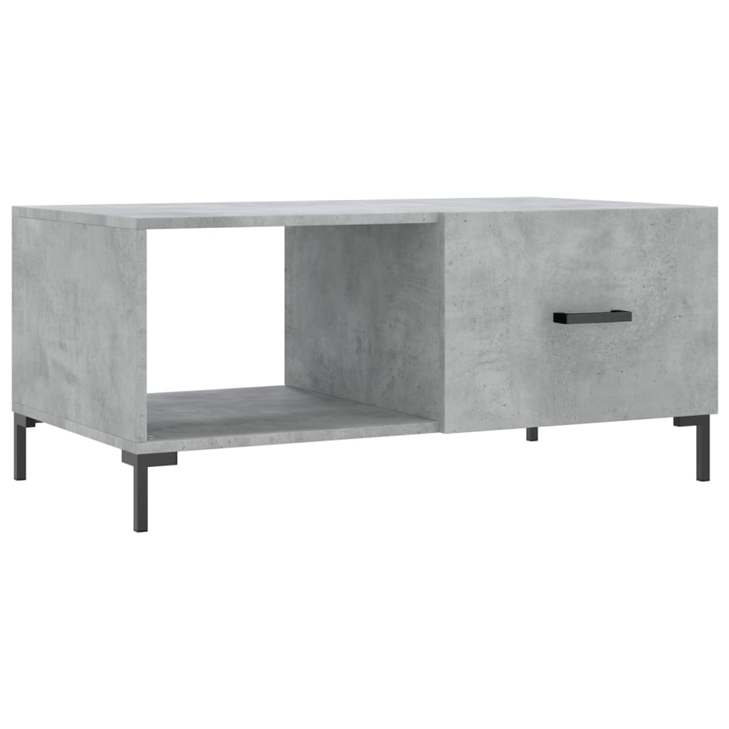 Tavolino da Salotto Grigio Cemento 90x50x40cm Legno Multistrato 829216