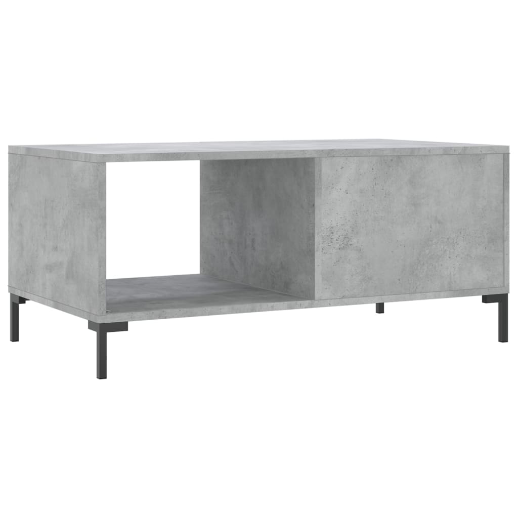 Tavolino da Salotto Grigio Cemento 90x50x40cm Legno Multistrato 829216