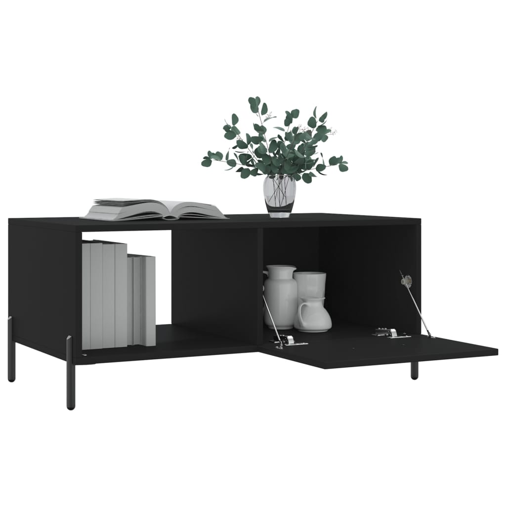 Tavolino da Salotto Nero 90x50x40 cm in Legno Multistrato 829221