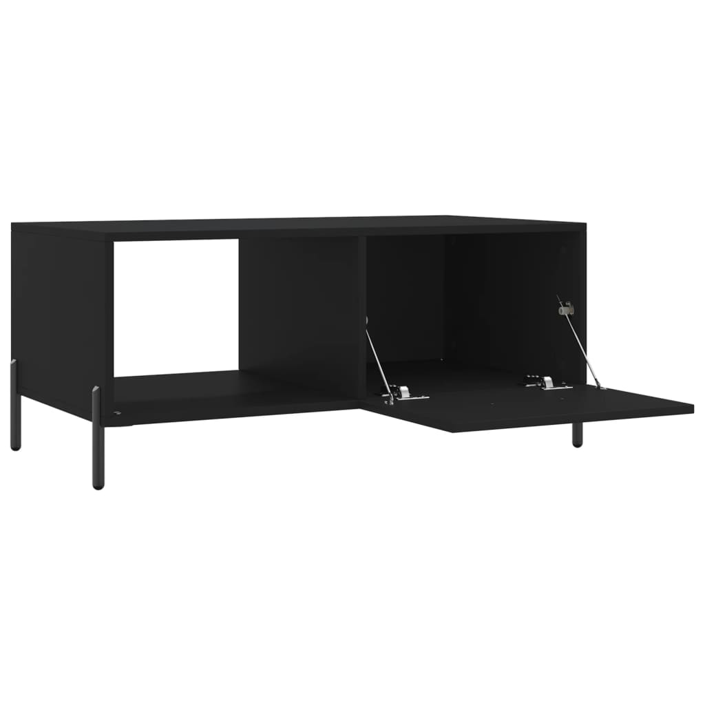 Tavolino da Salotto Nero 90x50x40 cm in Legno Multistrato 829221