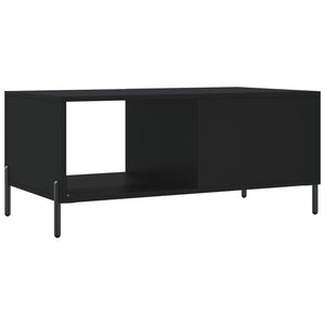 Tavolino da Salotto Nero 90x50x40 cm in Legno Multistrato 829221