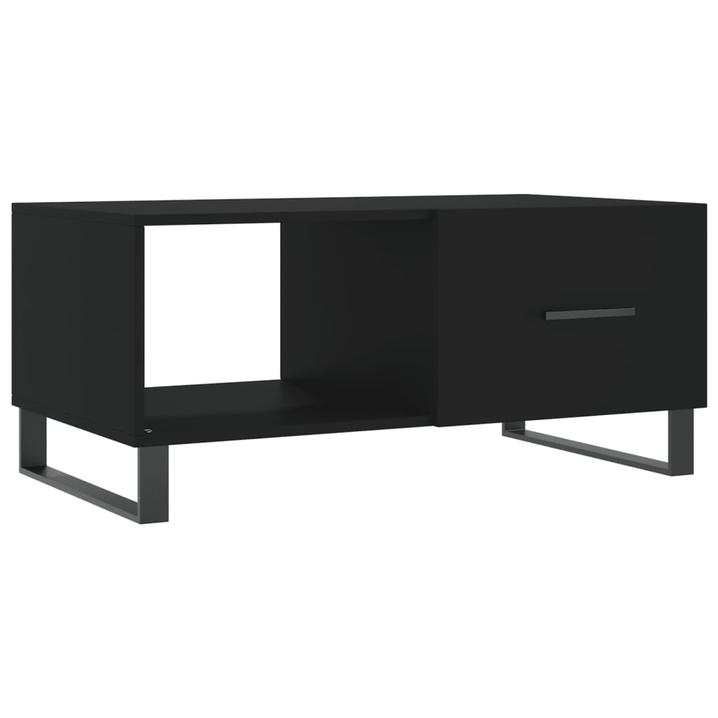 Tavolino da Salotto Nero 90x50x40 cm in Legno Multistrato 829237