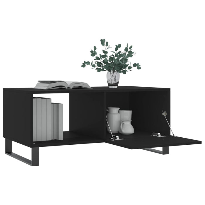 Tavolino da Salotto Nero 90x50x40 cm in Legno Multistrato 829237