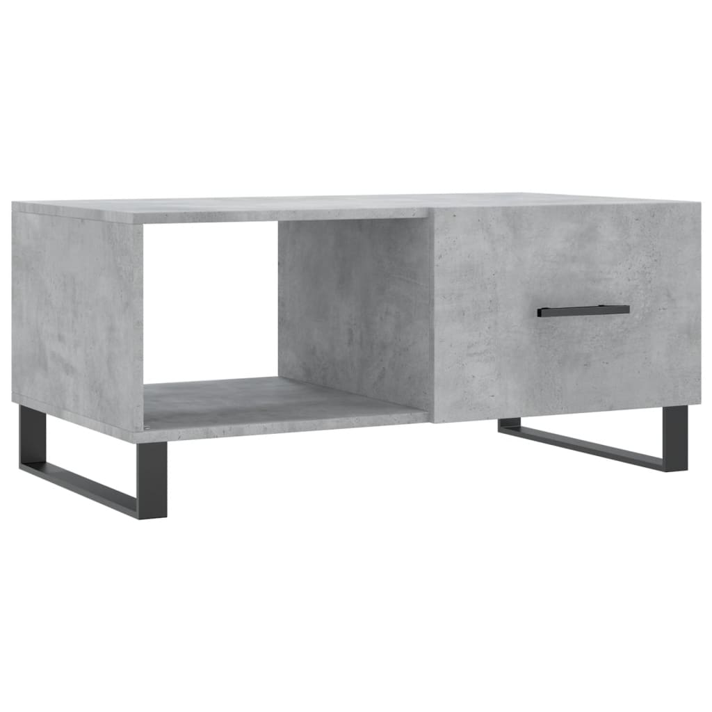 Tavolino da Salotto Grigio Cemento 90x50x40cm Legno Multistrato 829240