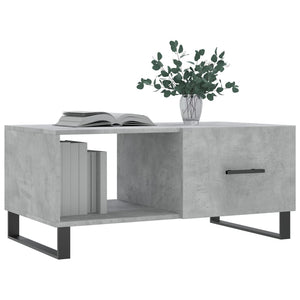 Tavolino da Salotto Grigio Cemento 90x50x40cm Legno Multistrato 829240