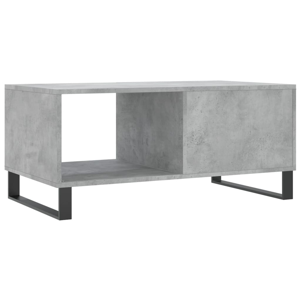 Tavolino da Salotto Grigio Cemento 90x50x40cm Legno Multistrato 829240