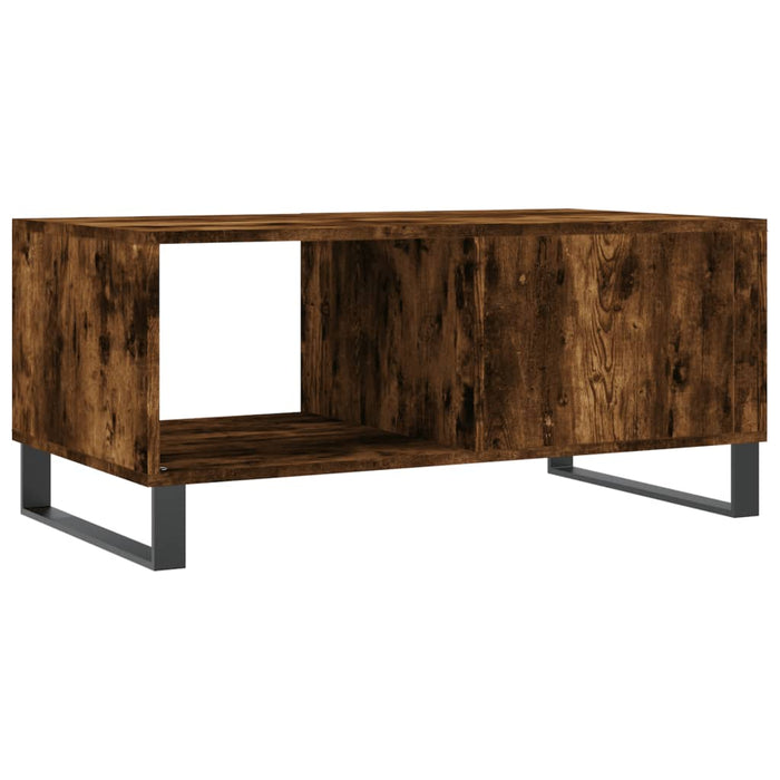 Tavolino da Salotto Rovere Fumo 90x50x40cm in Legno Multistrato 829241