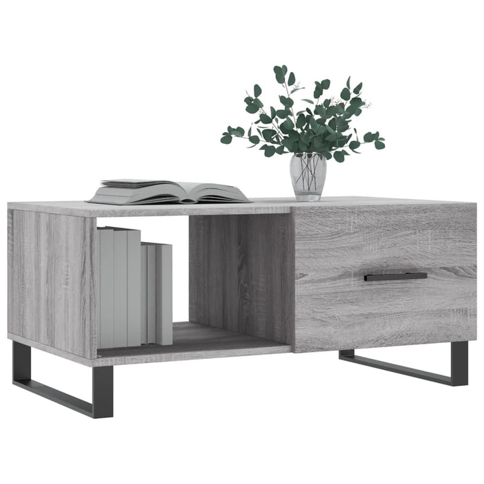 Tavolino da Salotto Grigio Sonoma 90x50x40 cm Legno Multistrato 829242