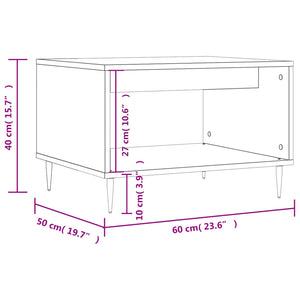 Tavolino da Salotto Nero 60x50x40 cm in Legno Multistrato 829245