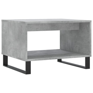 Tavolino da Salotto Grigio Cemento 60x50x40cm Legno Multistrato 829264