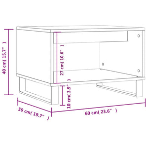 Tavolino da Salotto Rovere Marrone 60x50x40cm Legno Multistrato 829267