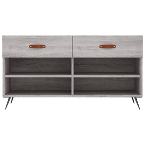 Panca Porta Scarpe Grigio Sonoma 102x35x55 cm Legno Multistrato 829714