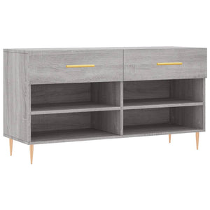 Panca Porta Scarpe Grigio Sonoma 102x35x55 cm Legno Multistrato 829730