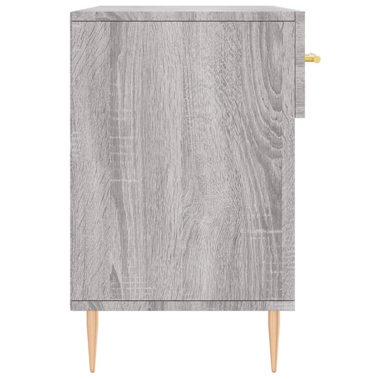 Panca Porta Scarpe Grigio Sonoma 102x35x55 cm Legno Multistrato 829730