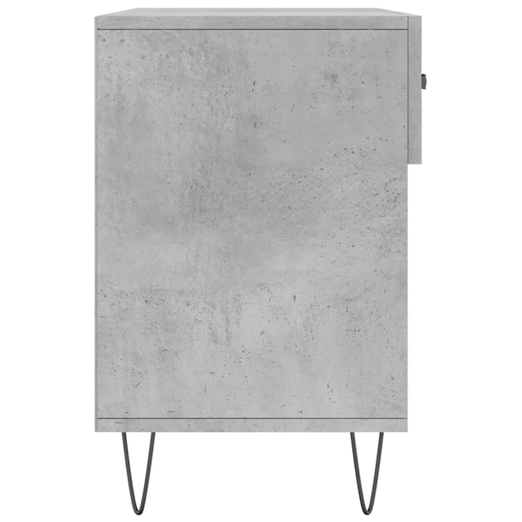 Panca Porta Scarpe Grigio Cemento 102x35x55cm Legno Multistrato 829736