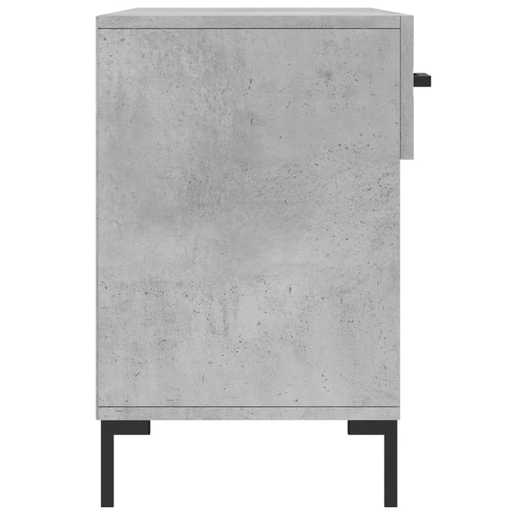 Panca Porta Scarpe Grigio Cemento 102x35x55cm Legno Multistrato 829744