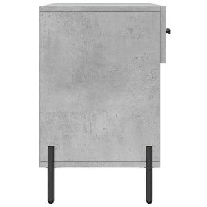 Panca Porta Scarpe Grigio Cemento 102x35x55cm Legno Multistrato 829752