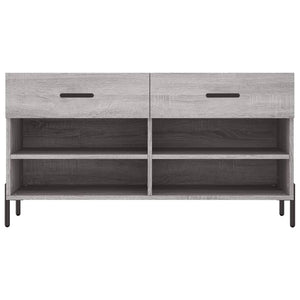 Panca Porta Scarpe Grigio Sonoma 102x35x55 cm Legno Multistrato 829754