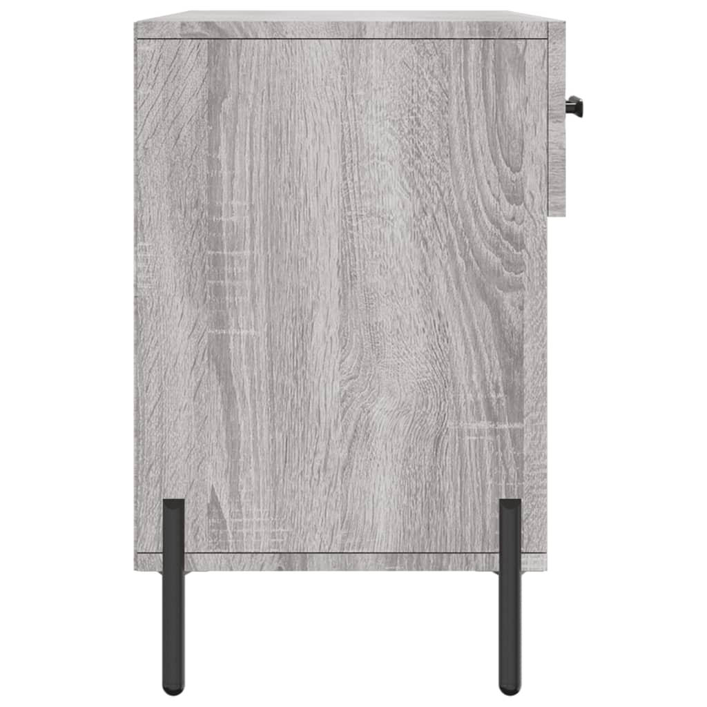 Panca Porta Scarpe Grigio Sonoma 102x35x55 cm Legno Multistrato 829754