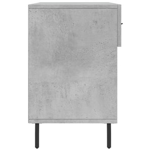 Panca Porta Scarpe Grigio Cemento 102x35x55cm Legno Multistrato 829760