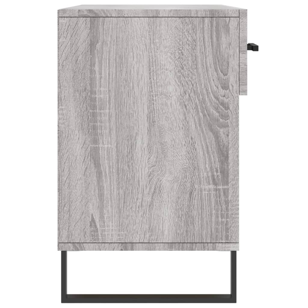 Panca Porta Scarpe Grigio Sonoma 102x35x55 cm Legno Multistrato 829770