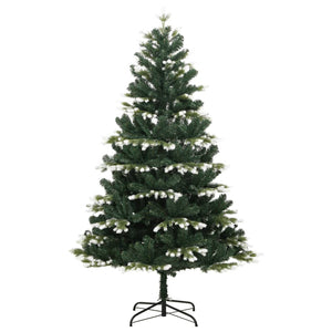 Albero Natale Artificiale Incernierato con Neve Fioccata 180 cm 356757