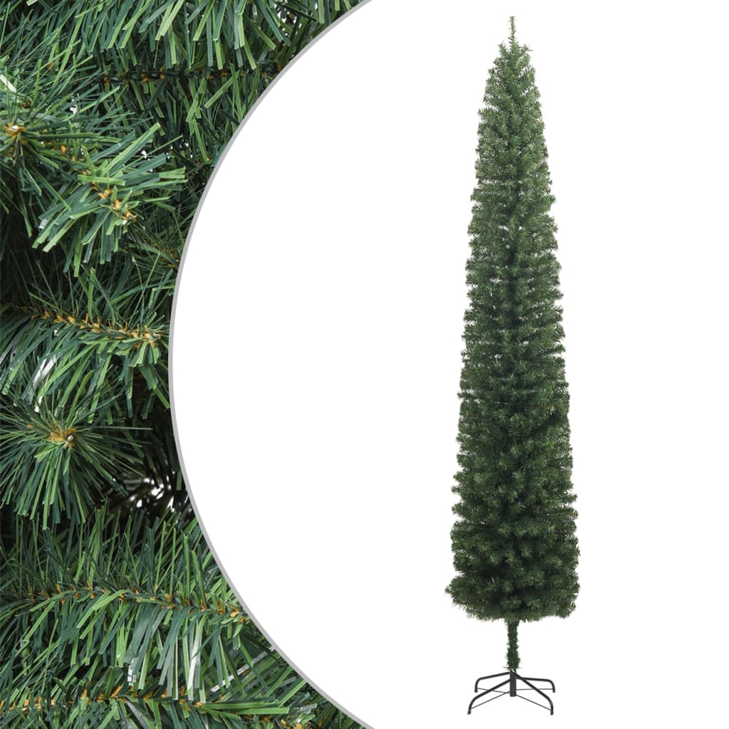 Albero di Natale Sottile con Base 270 cm in PVC 357684