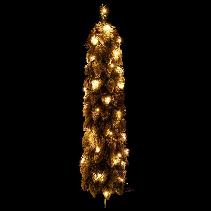 Albero di Natale Artificiale con 30 LED e Neve Floccata 60 cm 357694