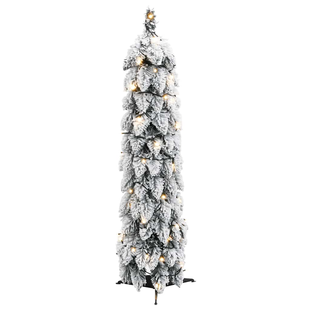 Albero di Natale Artificiale con 30 LED e Neve Floccata 60 cm 357694