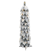 Albero di Natale Artificiale con 30 LED e Neve Floccata 60 cm 357694