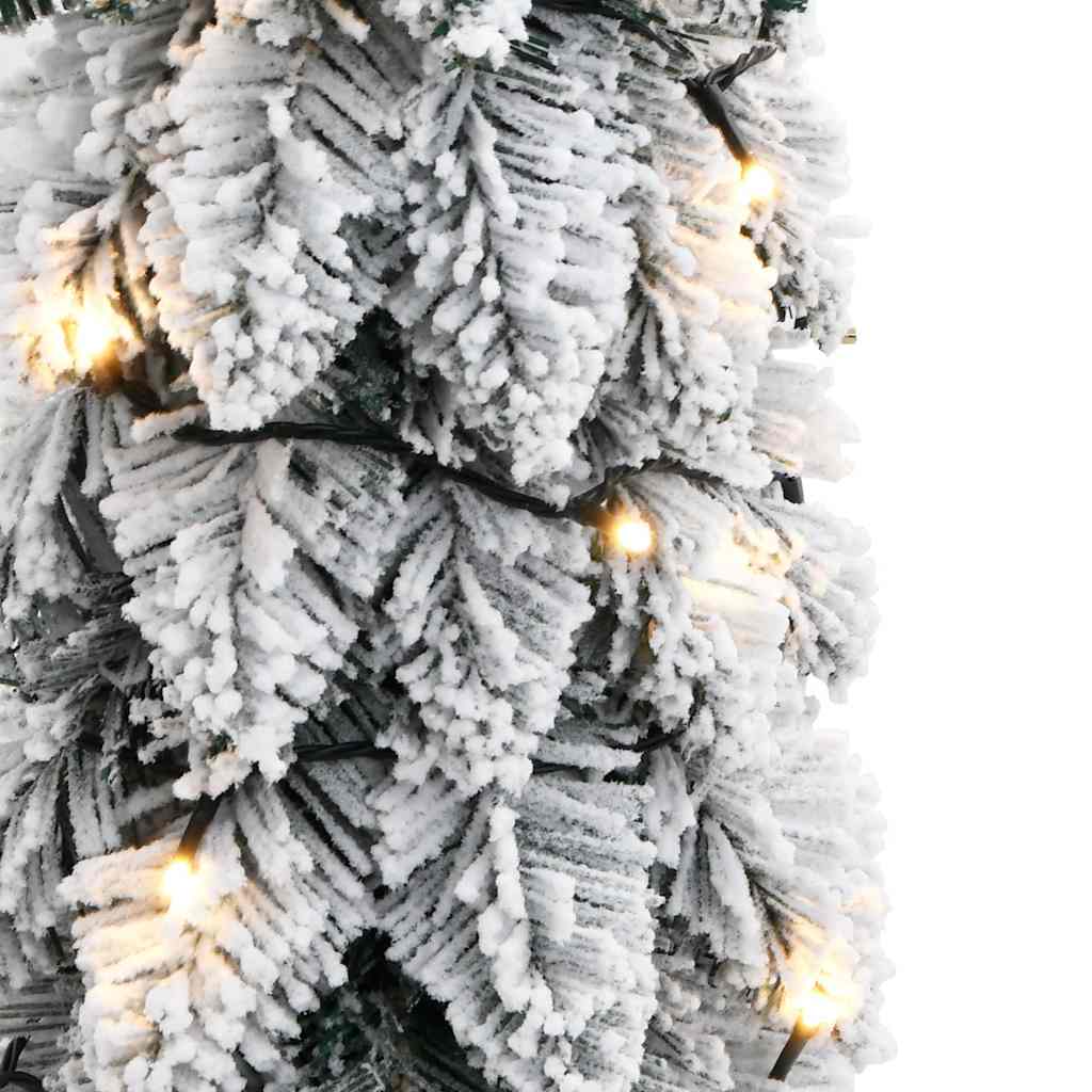 Albero di Natale Artificiale con 30 LED e Neve Floccata 60 cm 357694