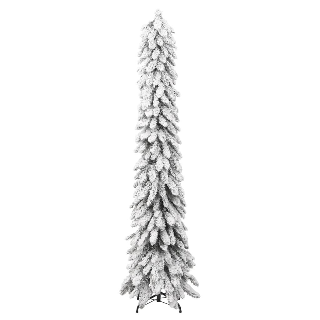 Albero di Natale Artificiale con 130 LED e Neve Floccata 210 cm 357699