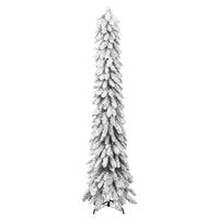 Albero di Natale Artificiale con 130 LED e Neve Floccata 210 cm 357699