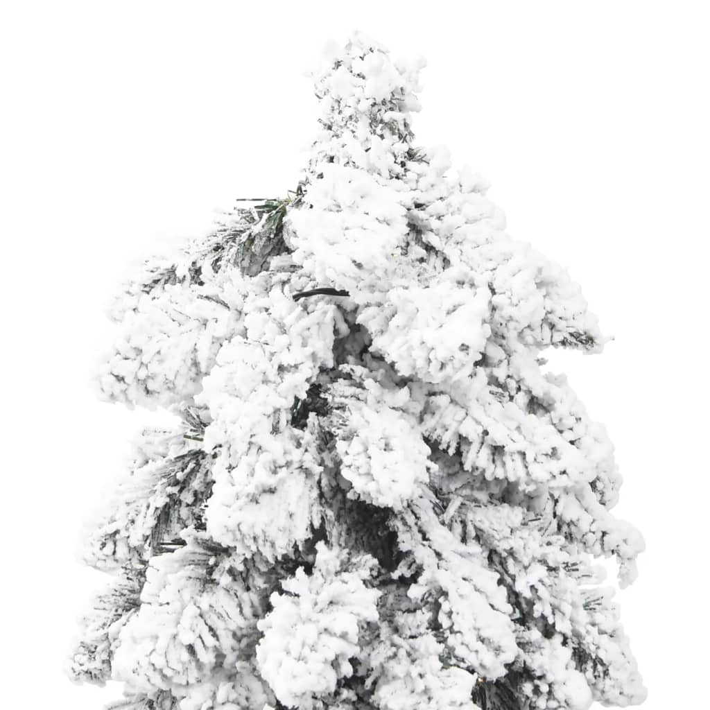 Albero di Natale Artificiale con 130 LED e Neve Floccata 210 cm 357699