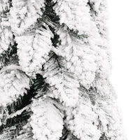 Albero di Natale Artificiale con 130 LED e Neve Floccata 210 cm 357699