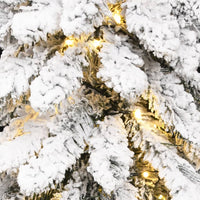 Albero di Natale Artificiale con 130 LED e Neve Floccata 210 cm 357699