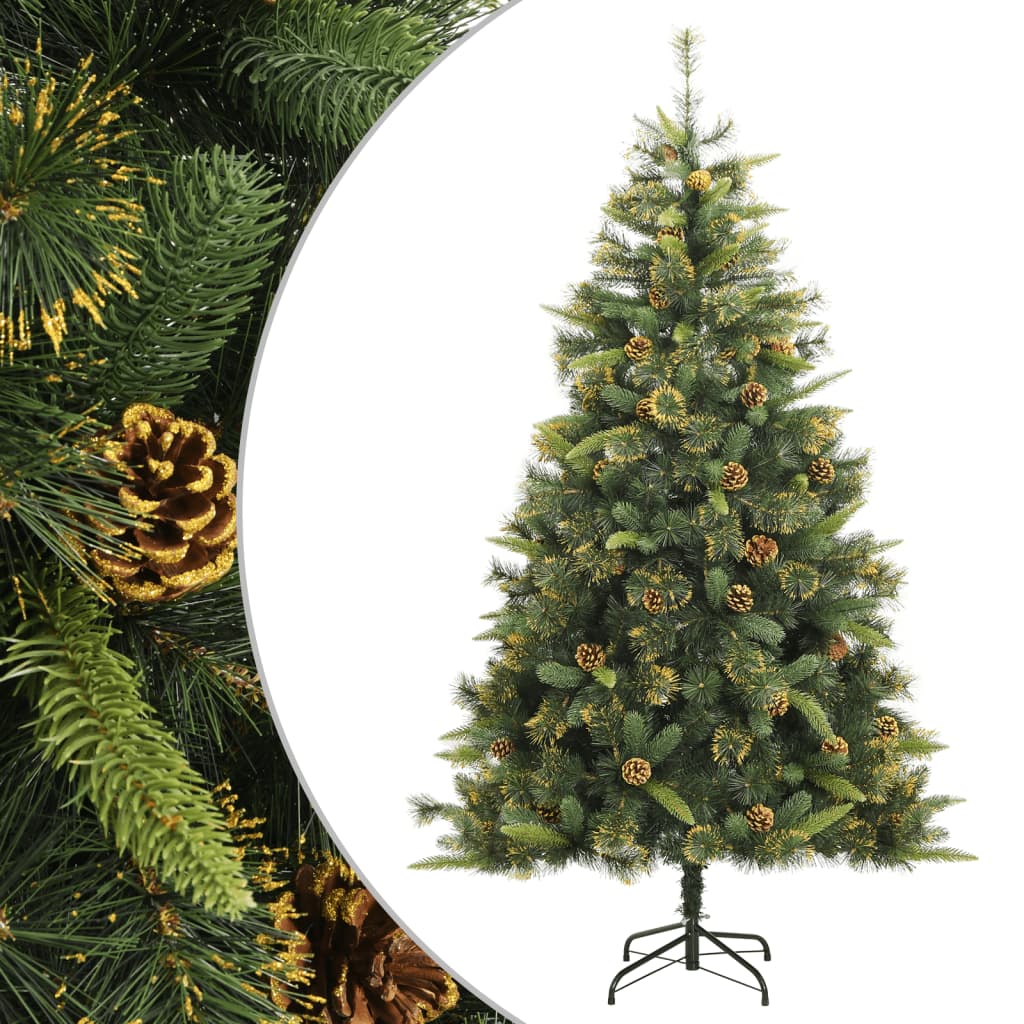 Albero di Natale Artificiale Incernierato con Pigne 210 cm 357703