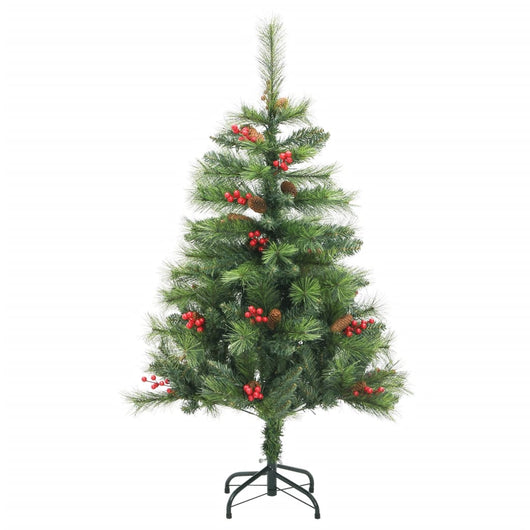 Albero Natale Artificiale Incernierato con Pigne e Bacche 150cm 357706