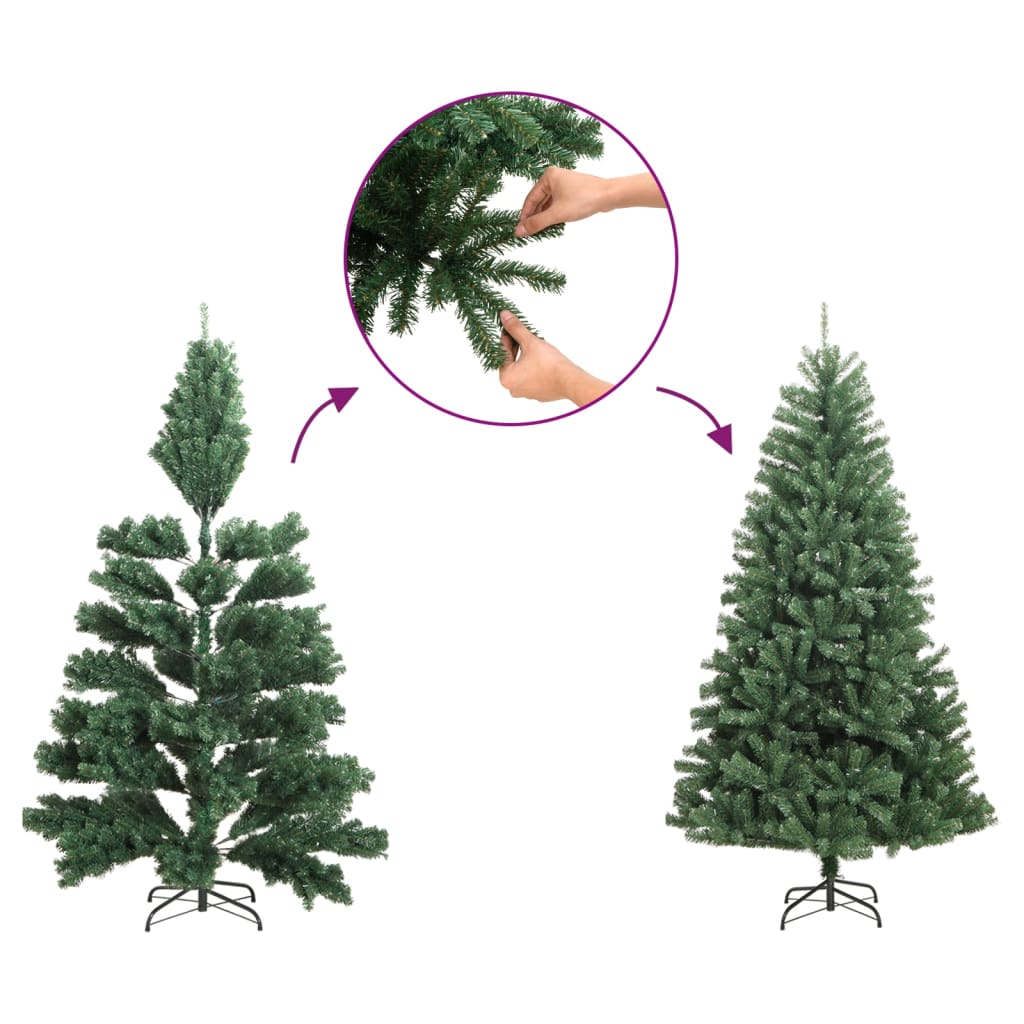 Albero Natale Artificiale Incernierato con Pigne e Bacche 180cm 357707