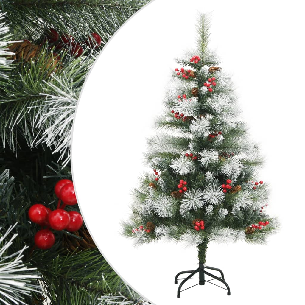 Albero Natale Artificiale Incernierato con Pigne e Bacche 150cm 357711